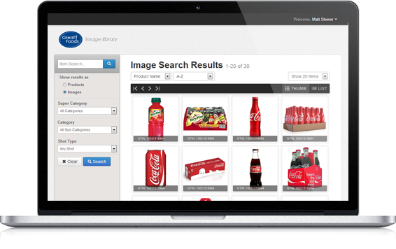 Preview of the FoodService Images GS1 Image Management and Marketing Data Solution